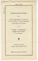 Thumbnail image for Annual Sessions of the Delaware State Colored Teachers' Association - Twenty-First