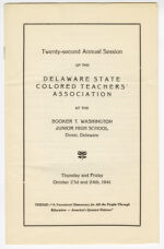 Thumbnail image for Annual Sessions of the Delaware State Colored Teachers' Association - Twenty-Second