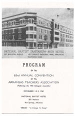 Thumbnail image for Program of the Annual Convention of the Arkansas Teachers Association - Sixty-Third Annual Convention