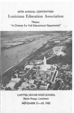 Thumbnail image for Annual Convention Louisiana Education Association - 64th