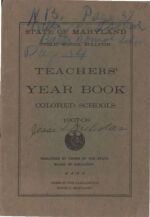Thumbnail image for Maryland Publications - Teachers' Year Book Colored Schools