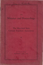 Thumbnail image for Minutes and Proceedings of the Maryland State Colored Teachers' Association - 1930