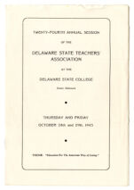 Thumbnail image for Annual Sessions of the Delaware State Teachers' Association - Twenty-Fourth