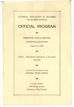 Thumbnail image for Official Program National Association of Teachers in Colored Schools - Thirtieth Annual Meeting