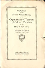 Thumbnail image for Program of the Organization of Teachers of Colored Children of the State of New Jersey - Twelfth Annual Meeting