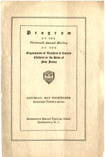 Thumbnail image for Program of the Organization of Teachers of Colored Children of the State of New Jersey - Thirteenth Annual Meeting