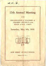 Thumbnail image for Program of the Organization of Teachers of Colored Children of the State of New Jersey - Seventeenth Annual Meeting