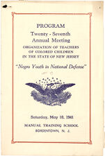 Thumbnail image for Program of the Organization of Teachers of Colored Children of the State of New Jersey - Twenty-Seventh Annual Meeting