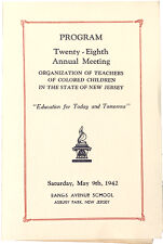 Thumbnail image for Program of the Organization of Teachers of Colored Children of the State of New Jersey - Twenty-Eighth Annual Meeting