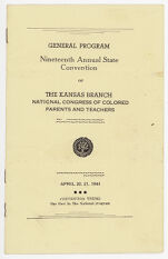 Thumbnail image for General Program of the Kansas Branch National Congress of Colored Parents and Teachers - Nineteenth Annual State Convention