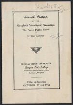Thumbnail image for Annual Session of the Maryland Educational Association - 1942, Negro Public School and Civilian Defense