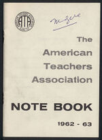 Thumbnail image for National Publications - American Teachers Association Note-book, 1962-63